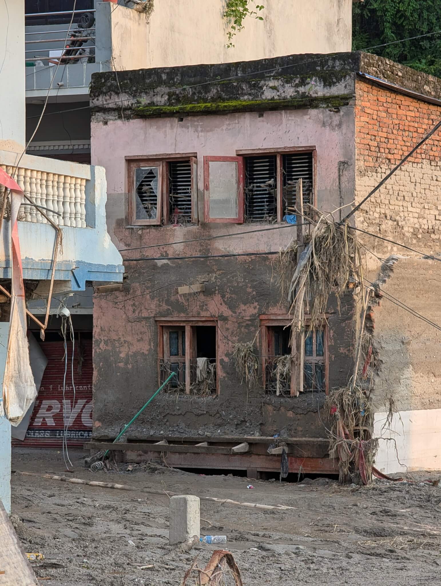 Maison endommagée
